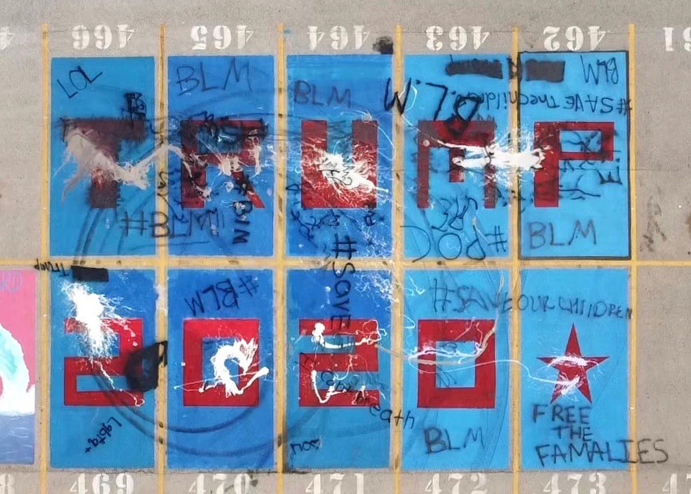 ‘Trump 2020’ designed parking spaces vandalized at Lubbock-Cooper High School